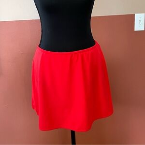 Newport News Vibrant Red Swim Mini Skirt